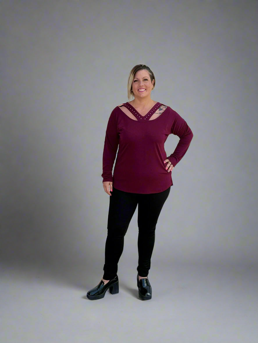 Women's Casual Plus Size Long Sleeve Shirt