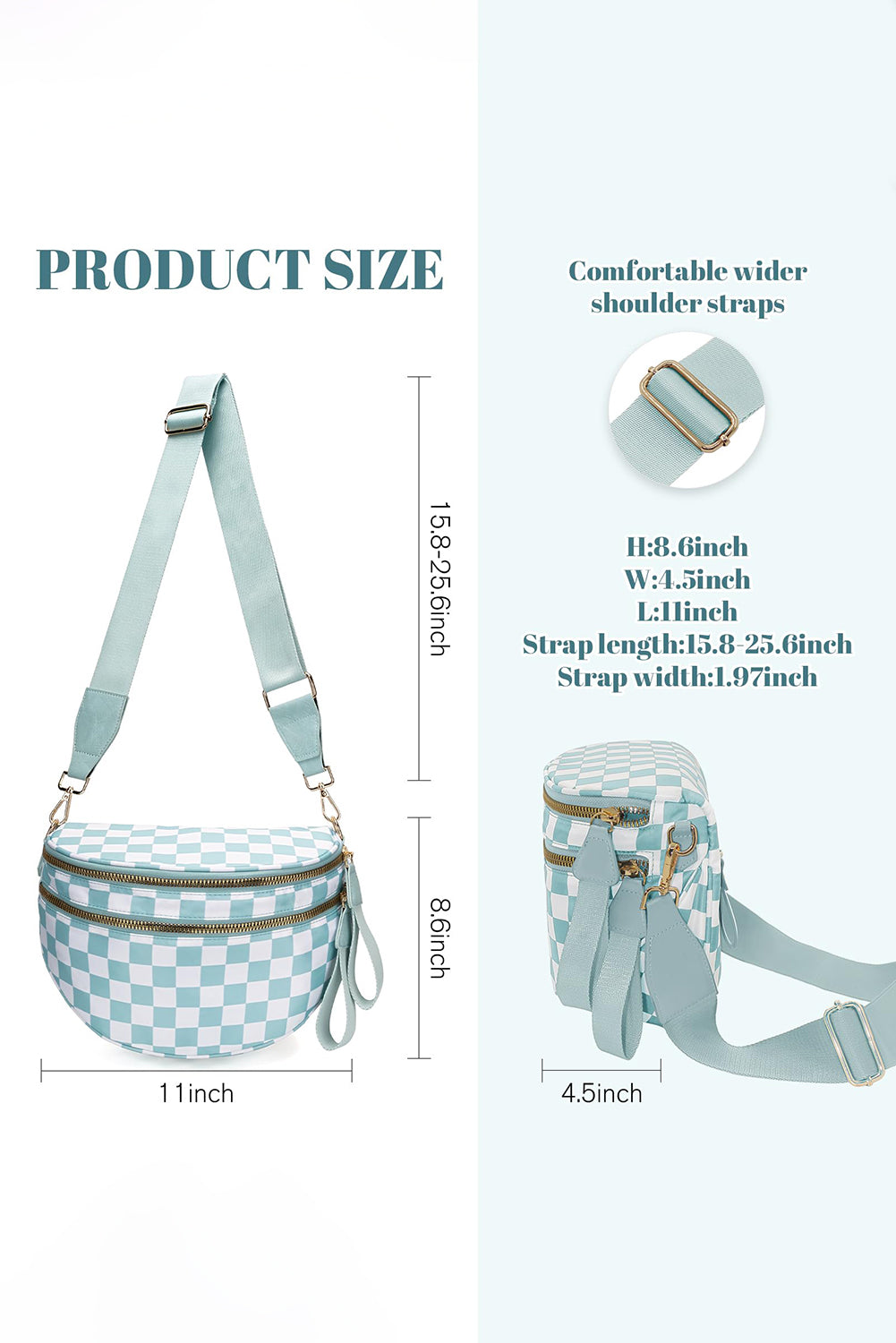 Large Women's Plaid Shoulder Bag